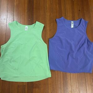 lululemon athletica Green and Purple Tank Tops